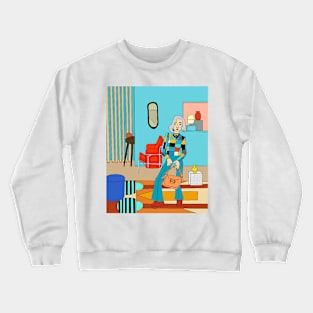 Woman with gray hair Crewneck Sweatshirt